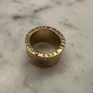 Michael Kors size 6 wide gold band ring